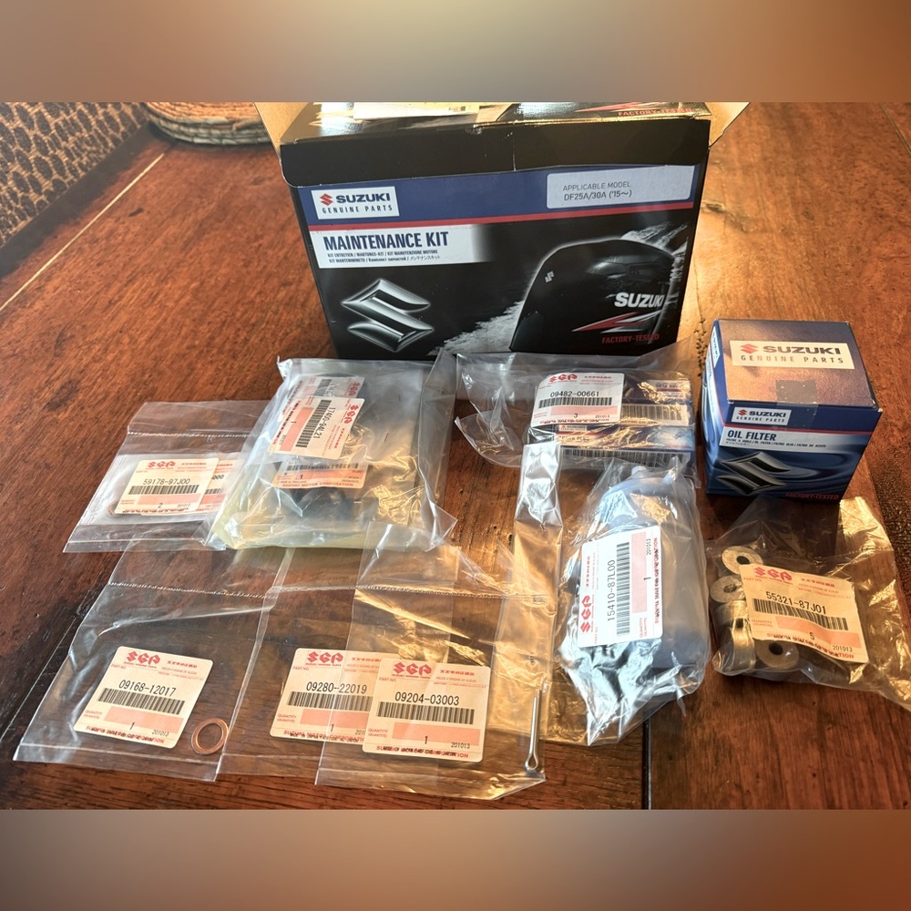 Suzuki Genuine Parts Outboard Boat Motor Maintenace Kit Part # 17400-94824.